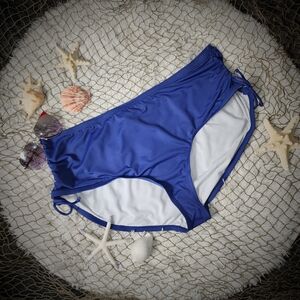 24th & Ocean 22W Navy Blue Full Coverage Bikini Bottoms